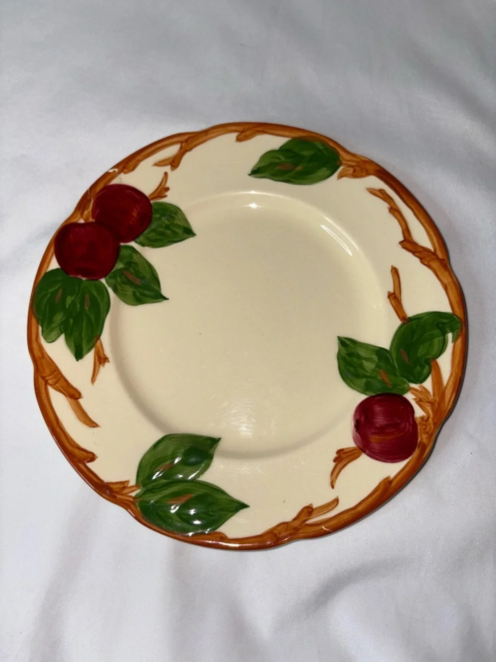 Franciscan Apple Set of 3 Small Plates 8” Vintage USA Hand Painted